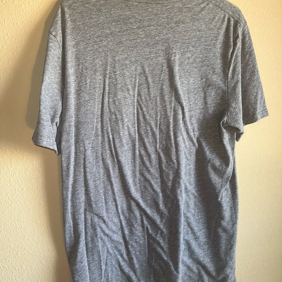 Lucky Brand Heather Gray Tee with Blue Logo - Picture 2 of 2